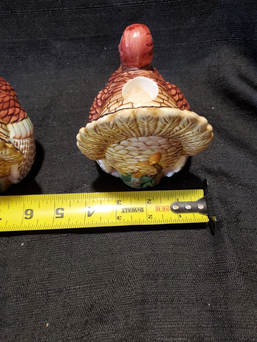 Vintage 1993 Omnibus Fitz and Floyd Turkey Candle Holders Pair Mint Condition